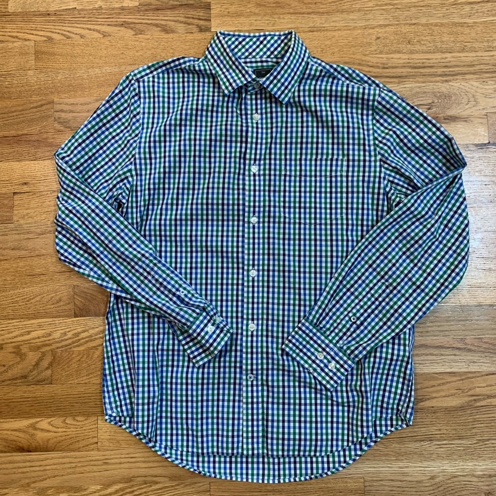 GAP Blue and Green Casual Button Down Shirt